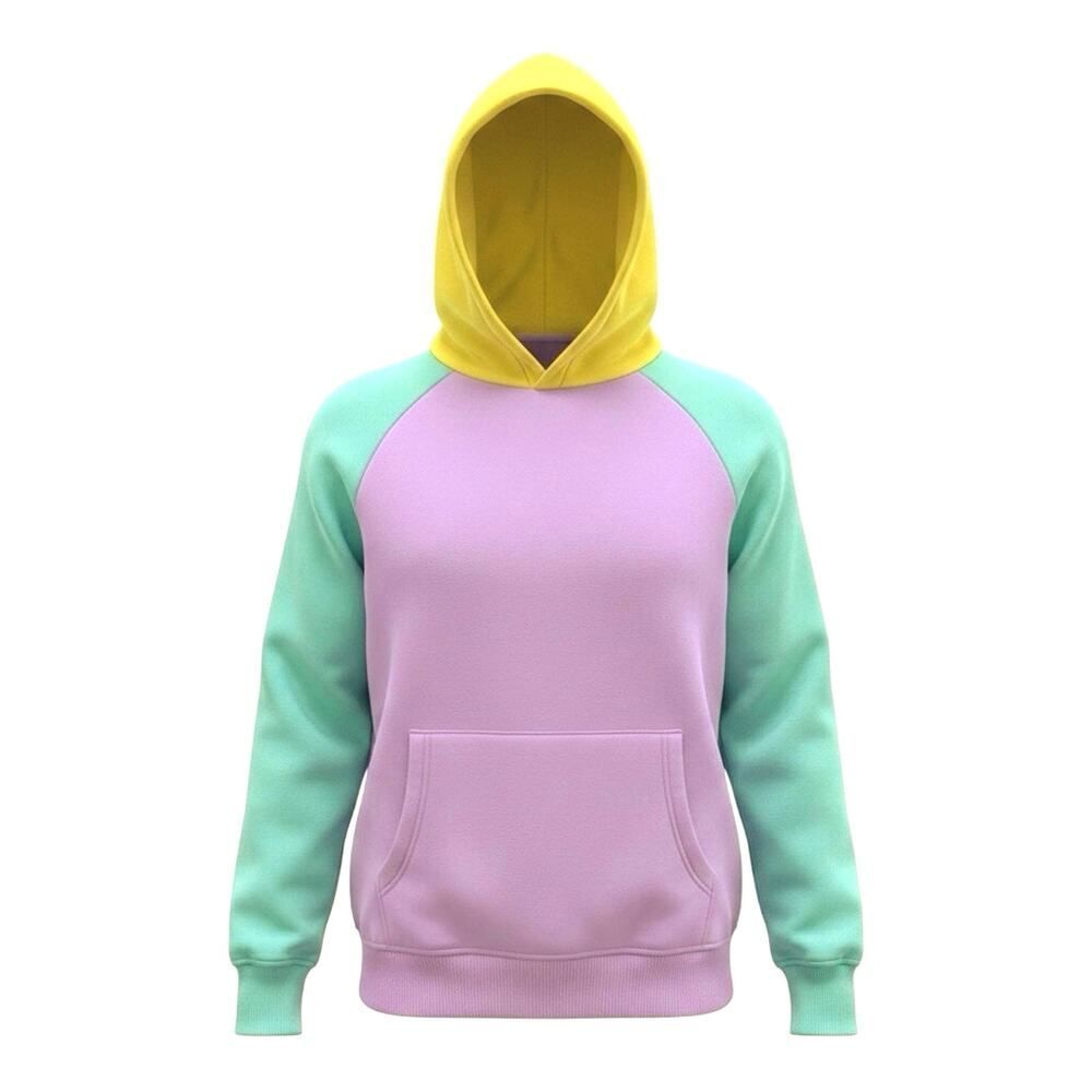 Spark Paws 90s Y2K Human Hoodie Color Block Heavy Comfy Cozy Soft Velvet  2XL